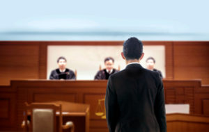 a man appearing in court