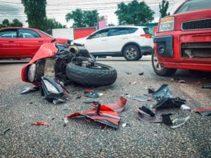 red motorcycle accident