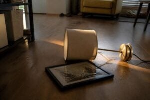 Family assault broken lamp